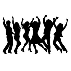 
silhouettes of dancing people
