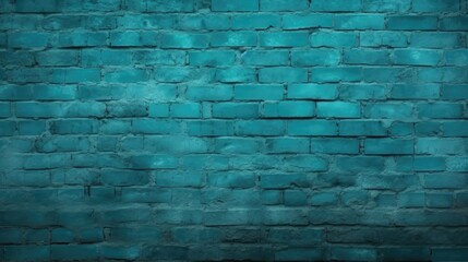 The background of the brick wall is in Teal color