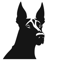 dog head silhouette