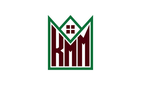 KMM initial letter real estate builders logo design vector. construction ,housing, home marker, property, building, apartment, flat, compartment, business, corporate, house rent, rental, commercial