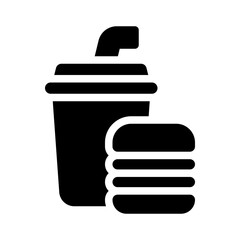 fast food glyph icon