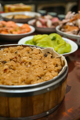 Chinese New Year dishes on Chinese New Year's Eve in Chinese New Year celebrations .
