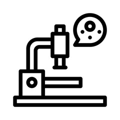 Fototapeta premium microscope line icon