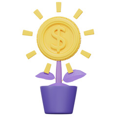 3d light bulb icon. Idea, solution, business, strategy concept.
