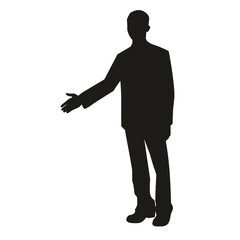 silhouette of a businessman