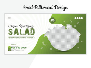 foods billboard template design
