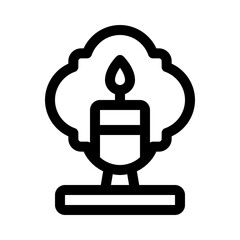 Obraz premium candle line icon