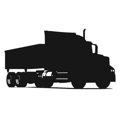 silhouette of a truck