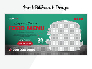 foods billboard template design
