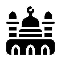 Fototapeta premium mosque glyph icon