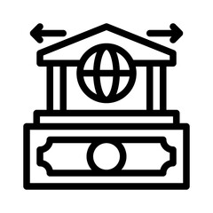 wire transfer line icon