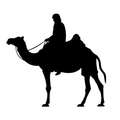People ride camels