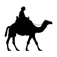 People ride camels