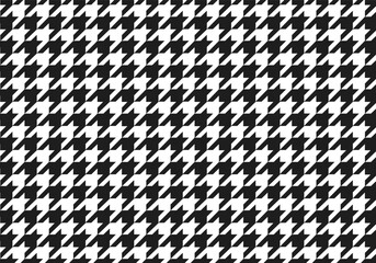 Pepita seamless pattern. Repeating pepito texture. Black houndstooth on white background.  Black and white houndstooth vector pattern.