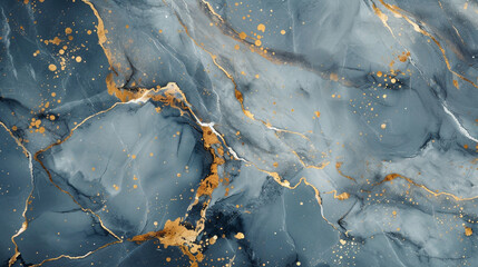 Blue marble texture with gold splashes