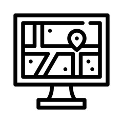 digital land line icon