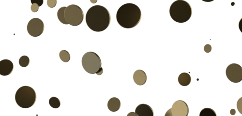 gold  Bliss: Exquisite 3D Illustration of Blissful gold Confetti