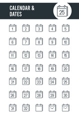 Calendar and Dates Icons