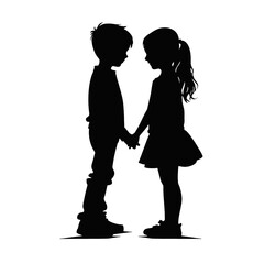 silhouette of a lovely couple