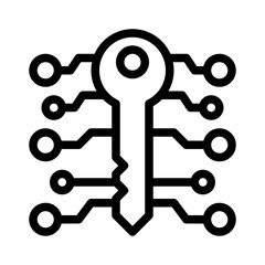 cyber security line icon