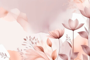 Wallpaper with transparent x-ray flowers.