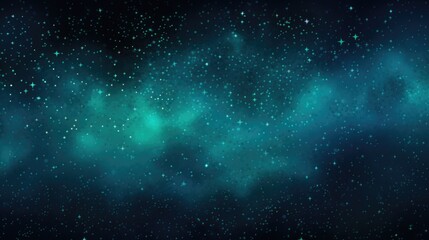 Obraz premium The background of the starry sky is in Teal color.