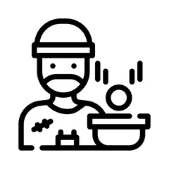 homeless line icon