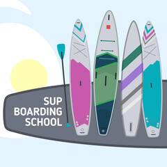 Sup boarding school. Inflatable stand up paddle