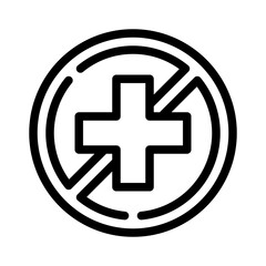 no healthcare line icon