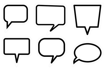 Obraz premium Speech Bubble set. Talk balloon collection. Vector illustration