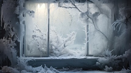 The frost background on the window is in charcoal