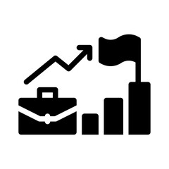 Obraz premium career glyph icon