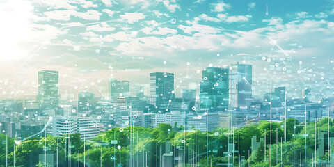 Image for the city background of technology