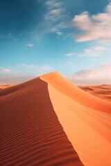 Sand dunes. Desert landscape. Generative ai - obrazy, fototapety, plakaty
