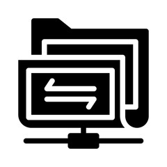 Fototapeta premium file sharing glyph icon