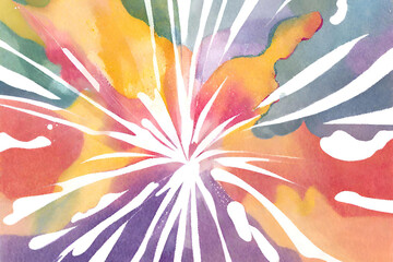 Fototapeta na wymiar Bold watercolor brush strokes background, Watercolor abstract background, Splash explosion in watercolor background