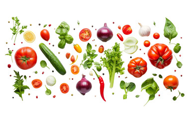 Farm-to-Table Fresh Vegetables for World Food Day On Transparent Background.