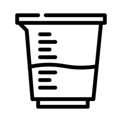 measuring cup line icon