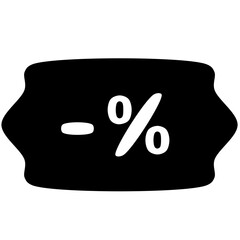 discout sale vector icon - simple round curve