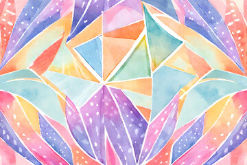 Bold watercolor brush strokes background, Watercolor abstract background, Stained glass effect using vibrant watercolor background
