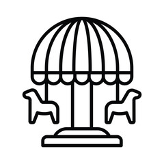 Merry Go Round Icon vector. Stock illustration.