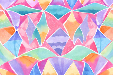 Bold watercolor brush strokes background, Watercolor abstract background, Stained glass effect using vibrant watercolor background