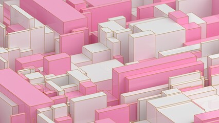 3D geometric shapes background