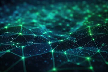 Obraz premium Connection structure. 3d rendering , Abstract polygonal space low poly dark background with connecting dots and lines. Connection structure. 3d rendering, Ai generated