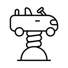 Spring Swing Car Icon vector. Stock illustration.