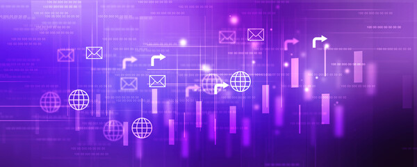 2D Digital Abstract Business Networking background
