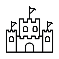 Castle Icon vector. Stock illustration.