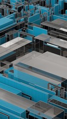 3D geometric shapes background