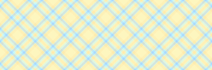 Dye tartan check texture, tribal fabric textile vector. Romantic plaid seamless pattern background in light and yellow colors.