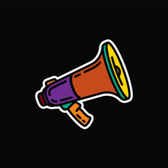 Naklejka premium Original vector illustration. The contour icon of the speaker. A design element.